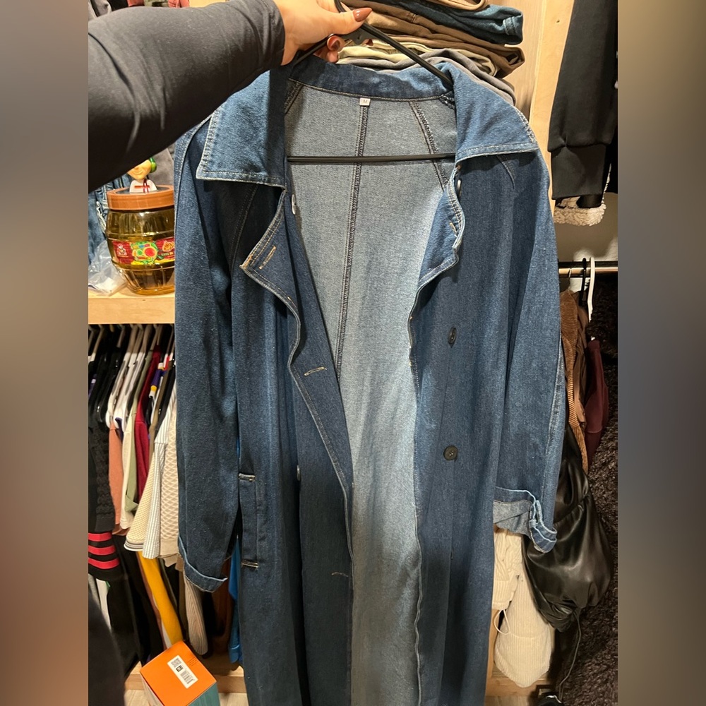 Blue Denim Trench Coat - Picture 4 of 4